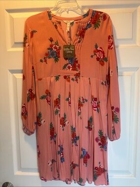 Matilda Jane Peach Floral Long-Sleeve Dress